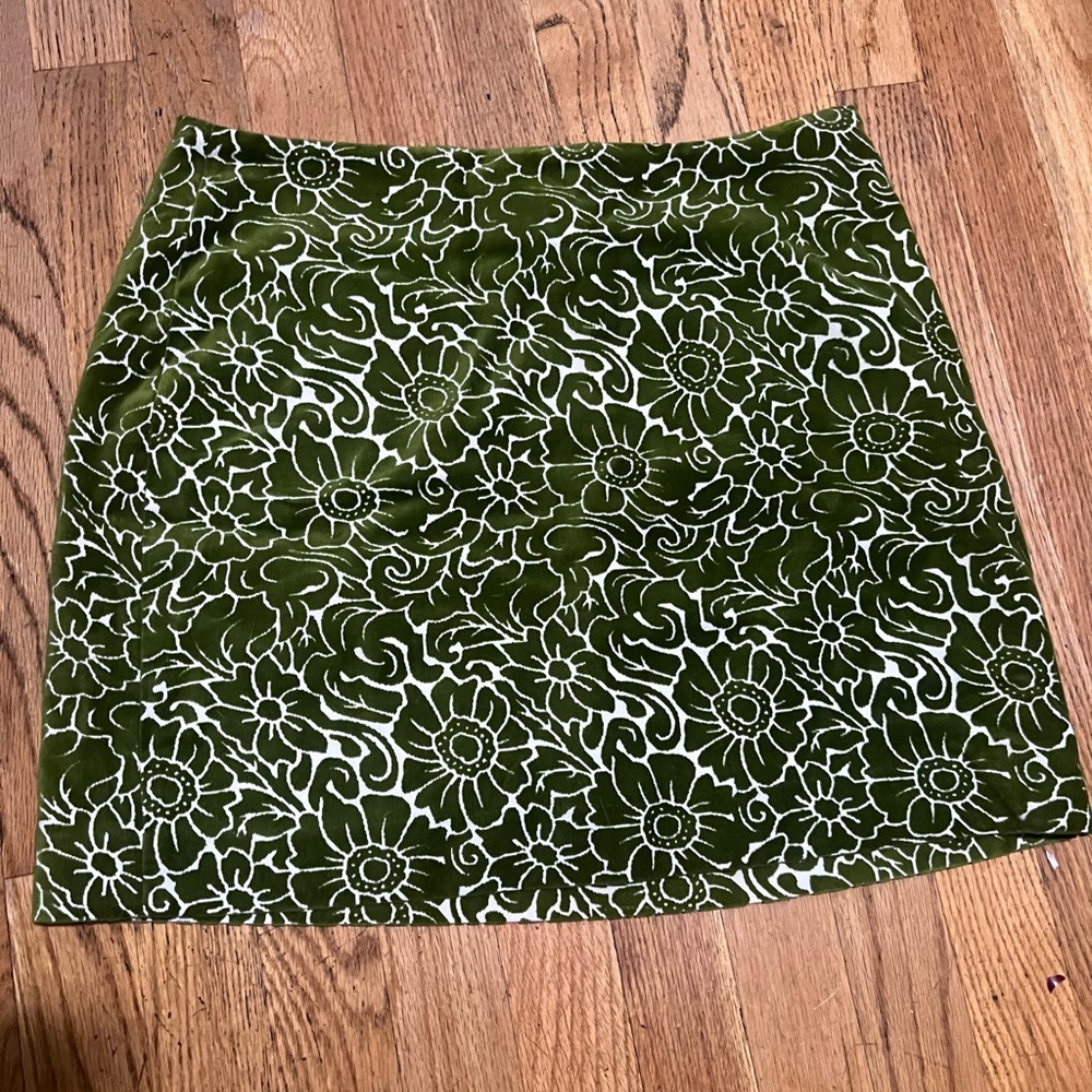 Velvet Mini Skirt